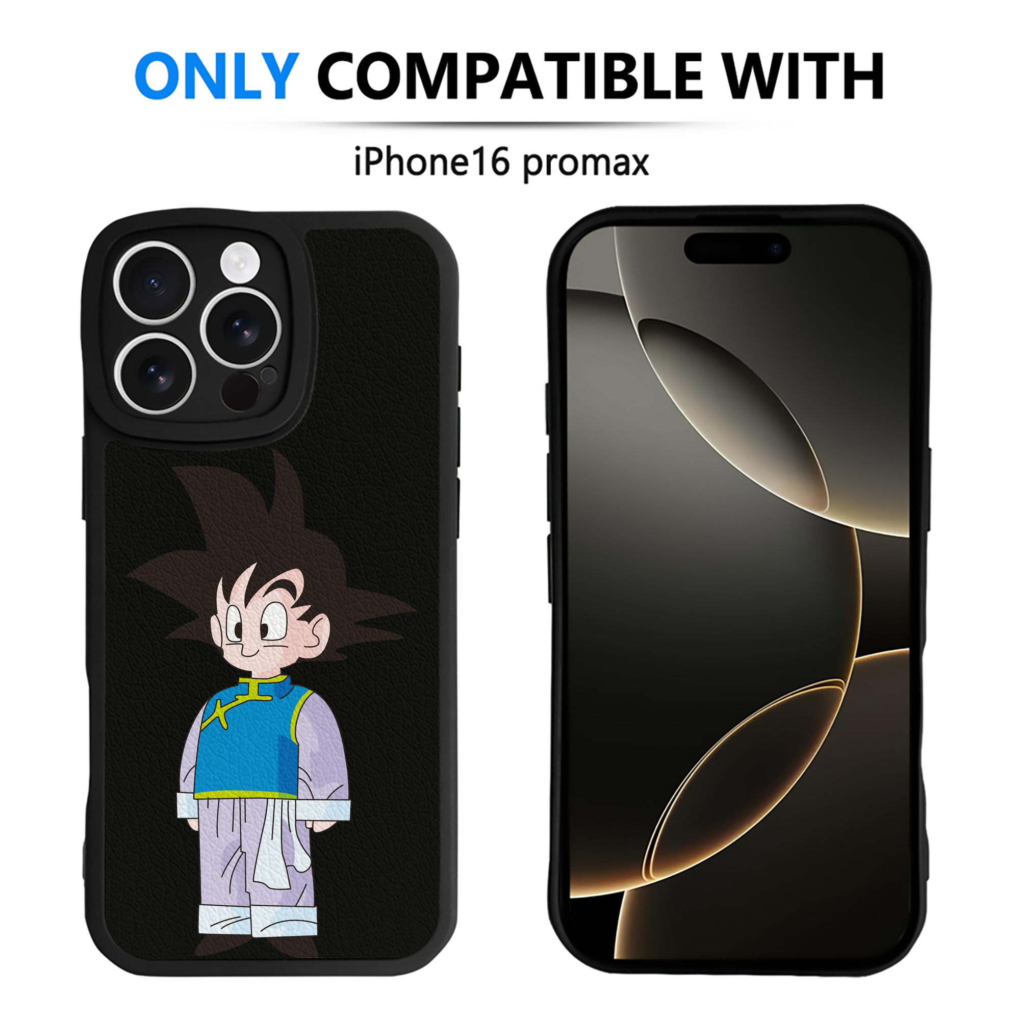 （画像用） ドラゴンボール 孫悟空（そん ごくう）Son Goku カカロット DRAGON BALL Kakarotto 【iPhone 16シリーズ対応】シリコンスマホケース（レザー調） 材質：シリコン